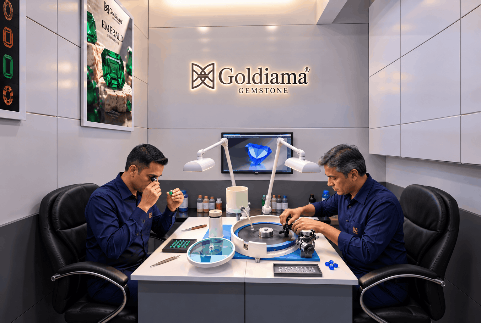 Gemstone cutting and polishing