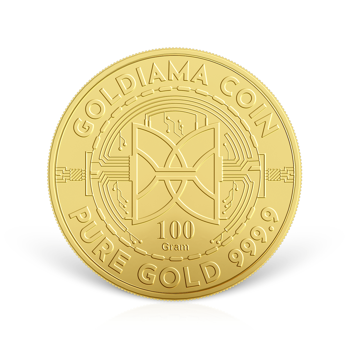 100g Goldiama Gold Coin 999.9 Purity