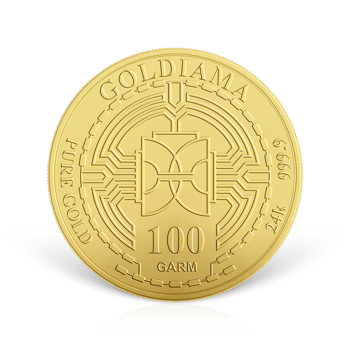 100g Goldiama Gold Coin 999.9 Purity