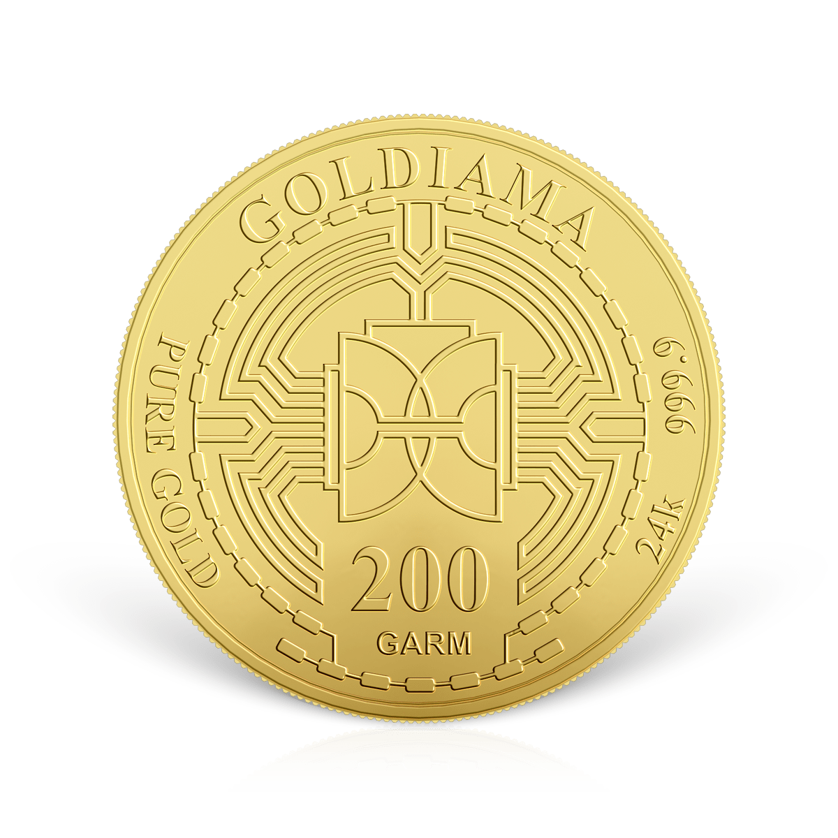 200g Goldiama Gold Coin 999.9 Purity