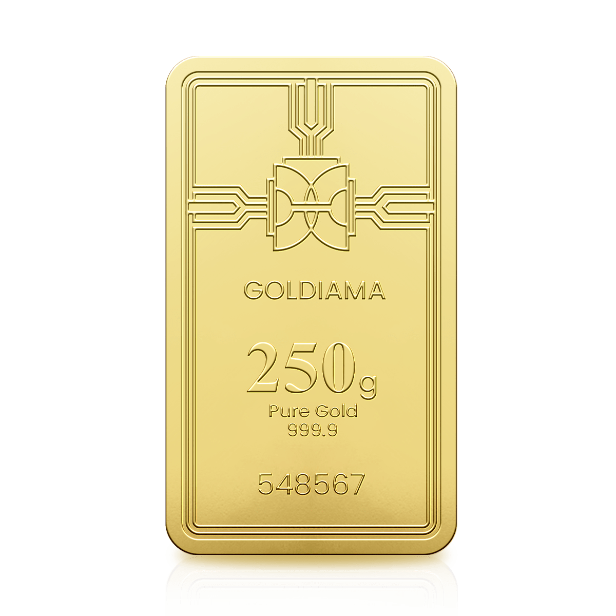 250 Gram Goldiama Gold Bar 999.9 Purity