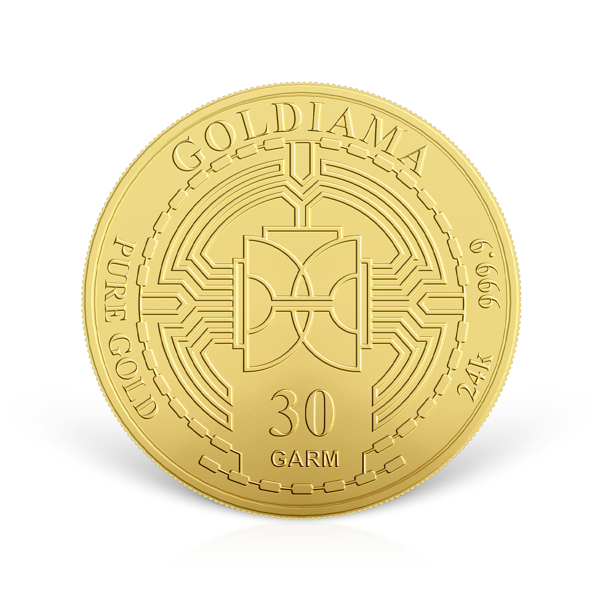 30g Goldiama Gold Coin 999.9 Purity