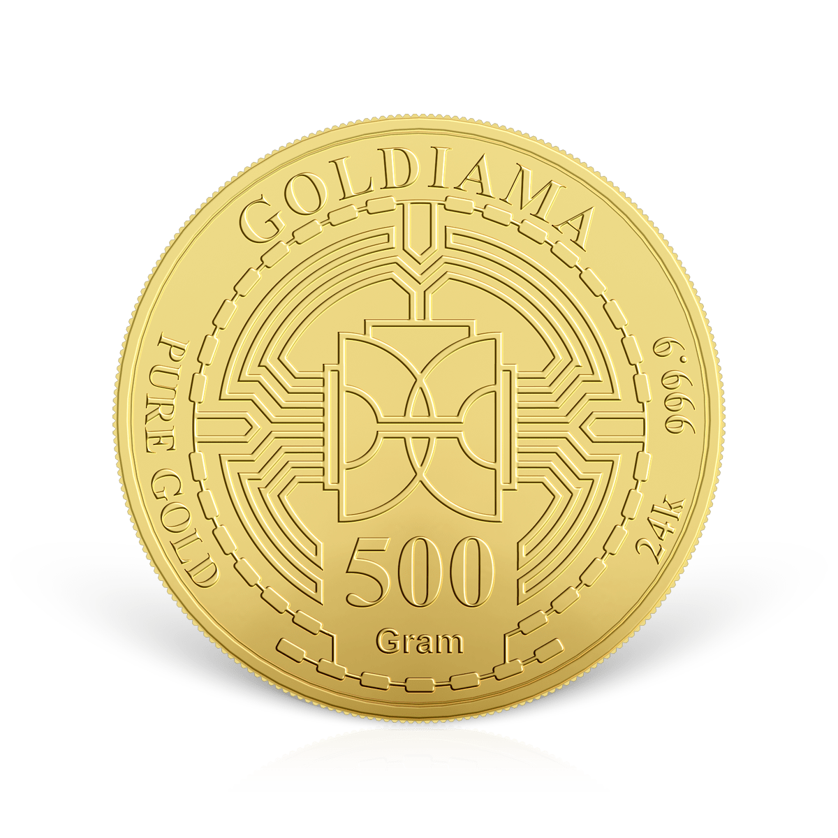 500g Goldiama Gold Coin 999.9 Purity