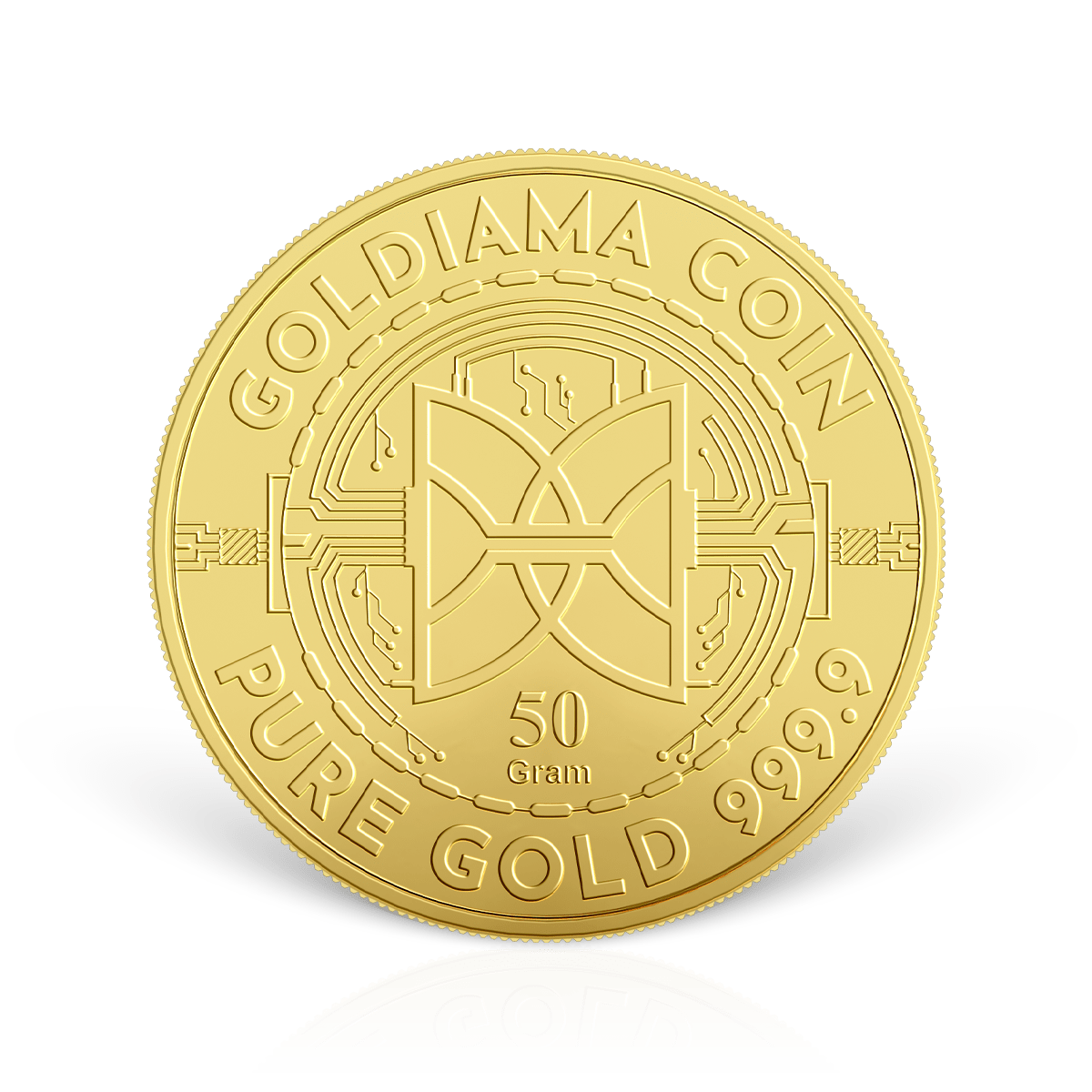 50g Goldiama Gold Coin 999.9 Purity