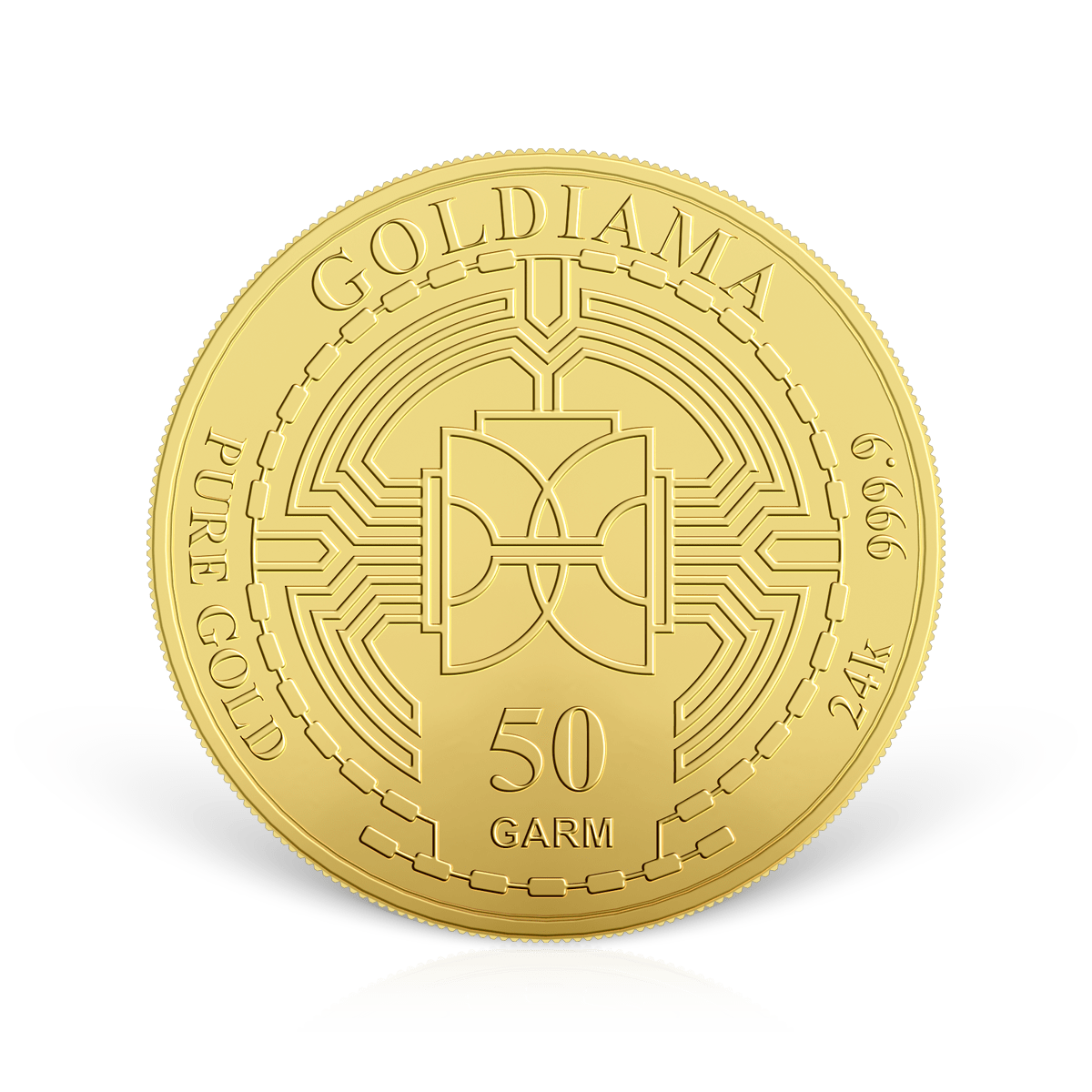 50g Goldiama Gold Coin 999.9 Purity