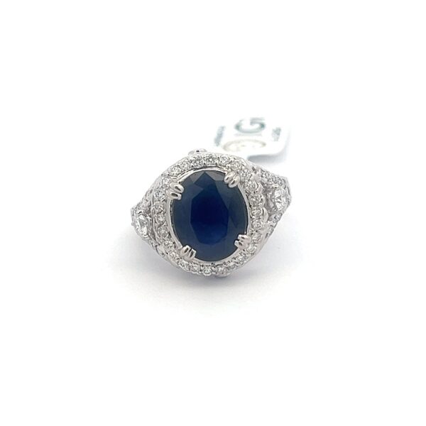 18K White Gold Ring Sapphire