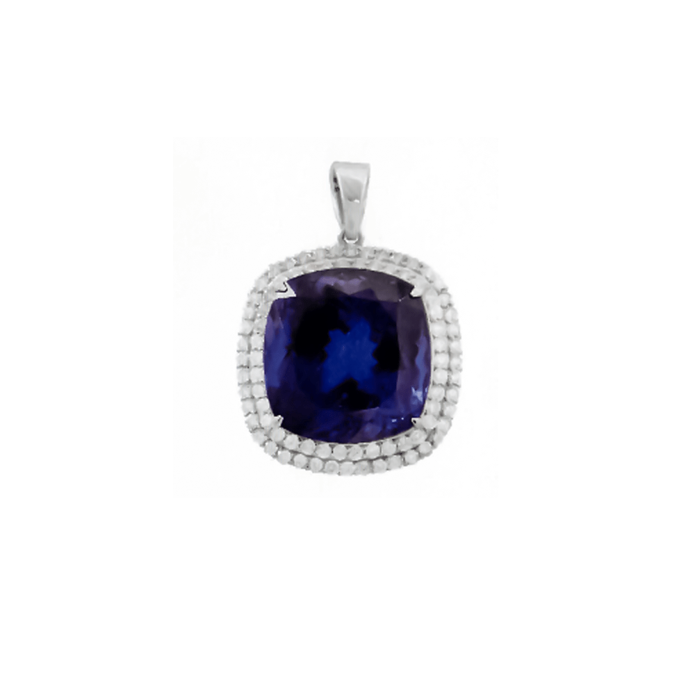 69.54 Carat Natural Tanzanite Platinum Pendant