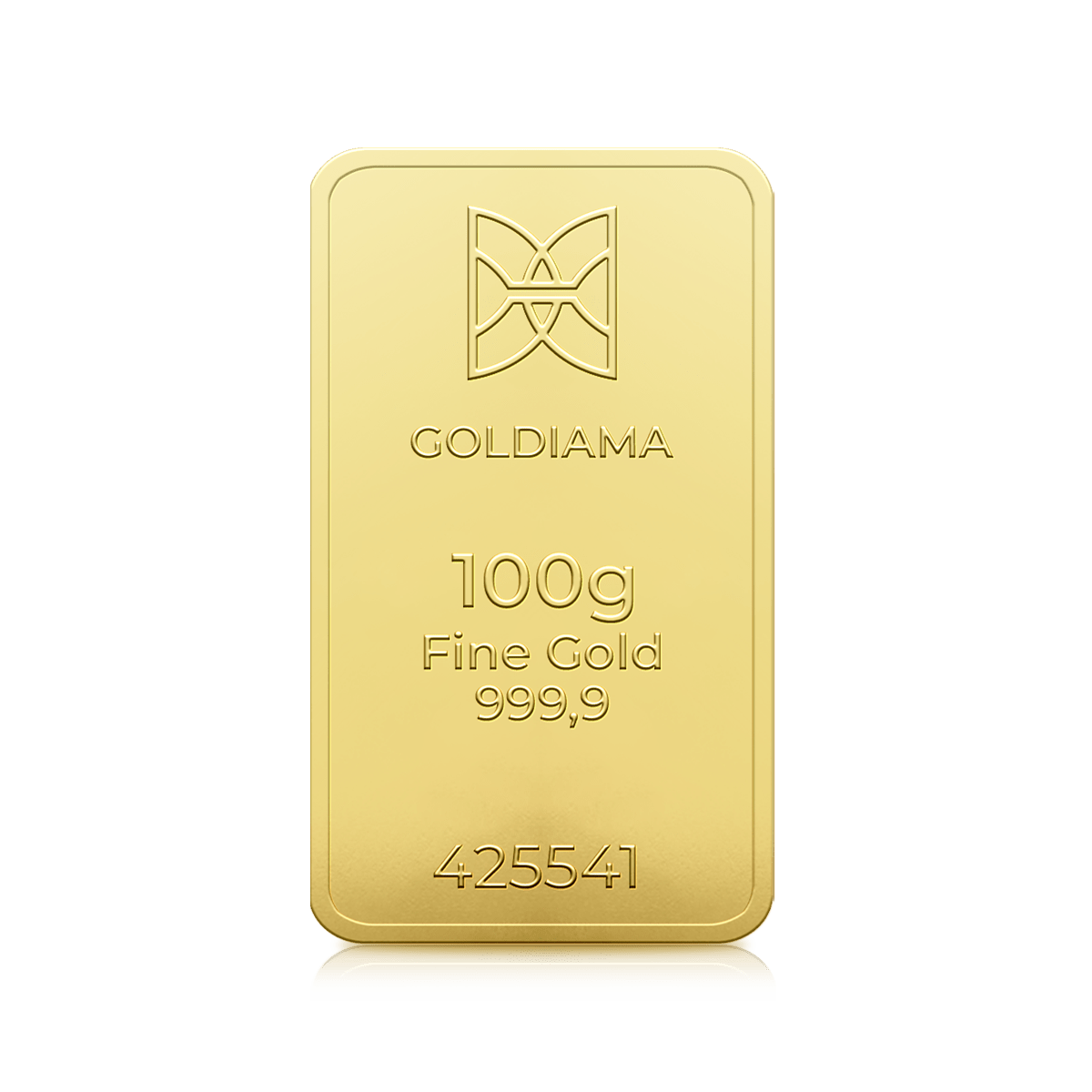 100 Gram Goldiama Gold Bar 999.9 Purity