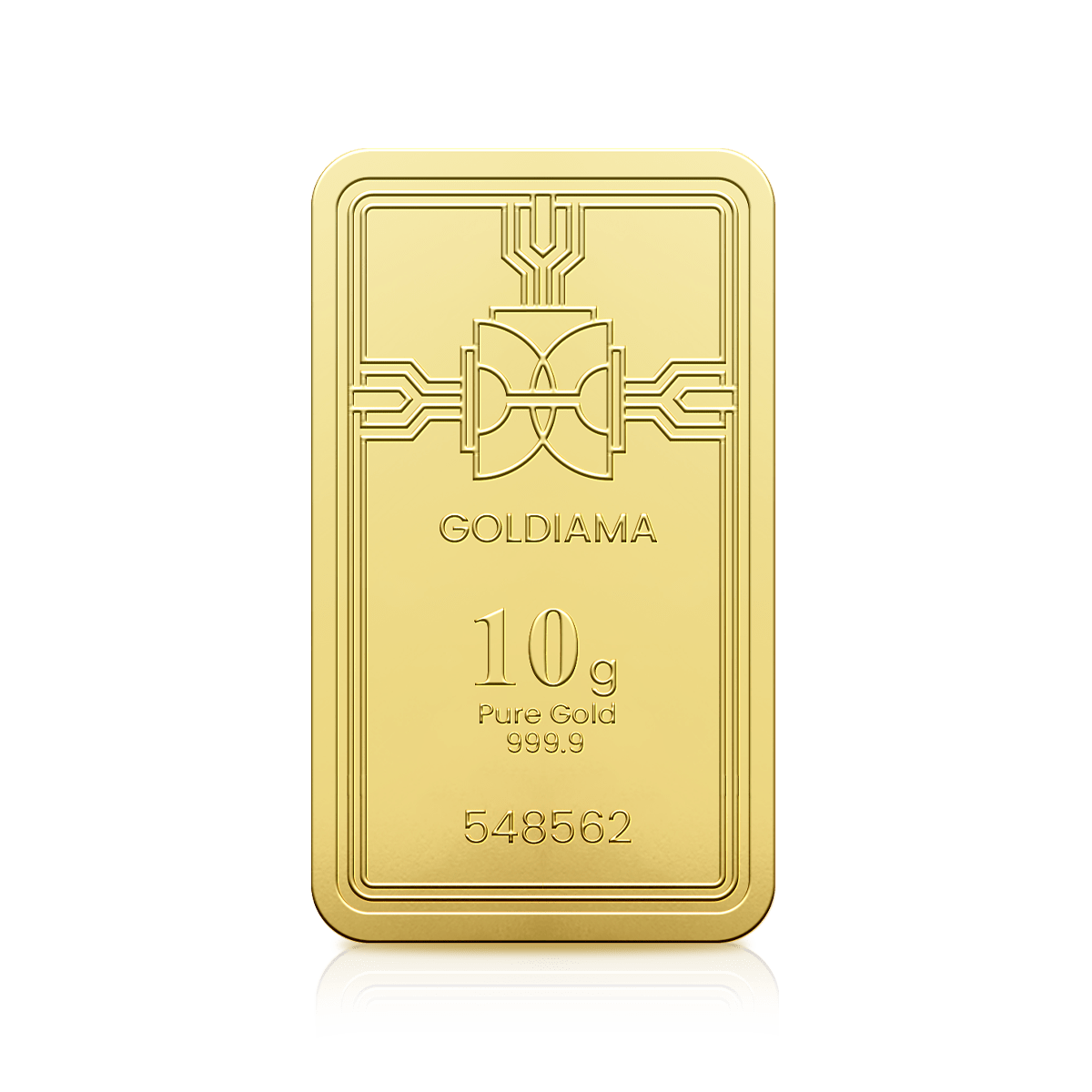 10 Gram Goldiama Gold Bar 999.9 Purity