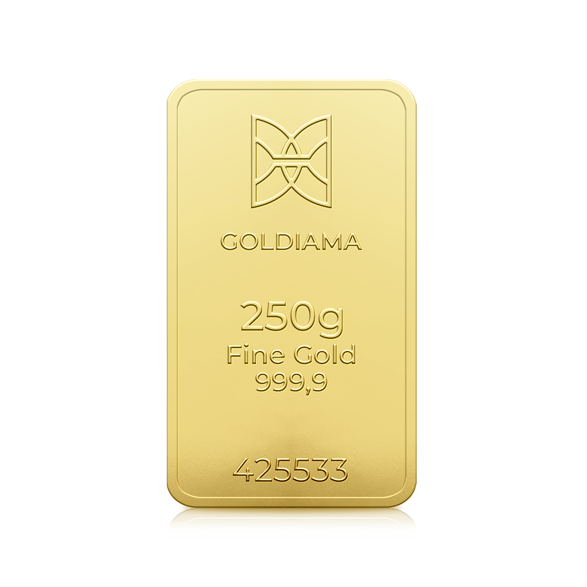 250 Gram Goldiama Gold Bar 999.9 Purity