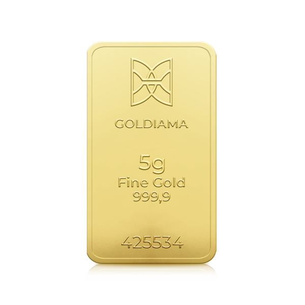 5 Gram Gold Bar 999.9 Purity