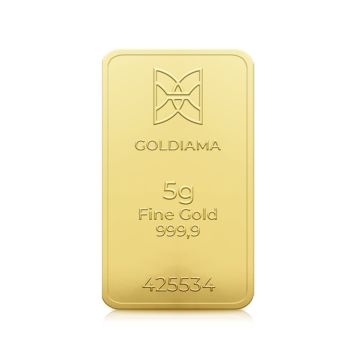 5 Gram Goldiama Gold Bar 999.9 Purity